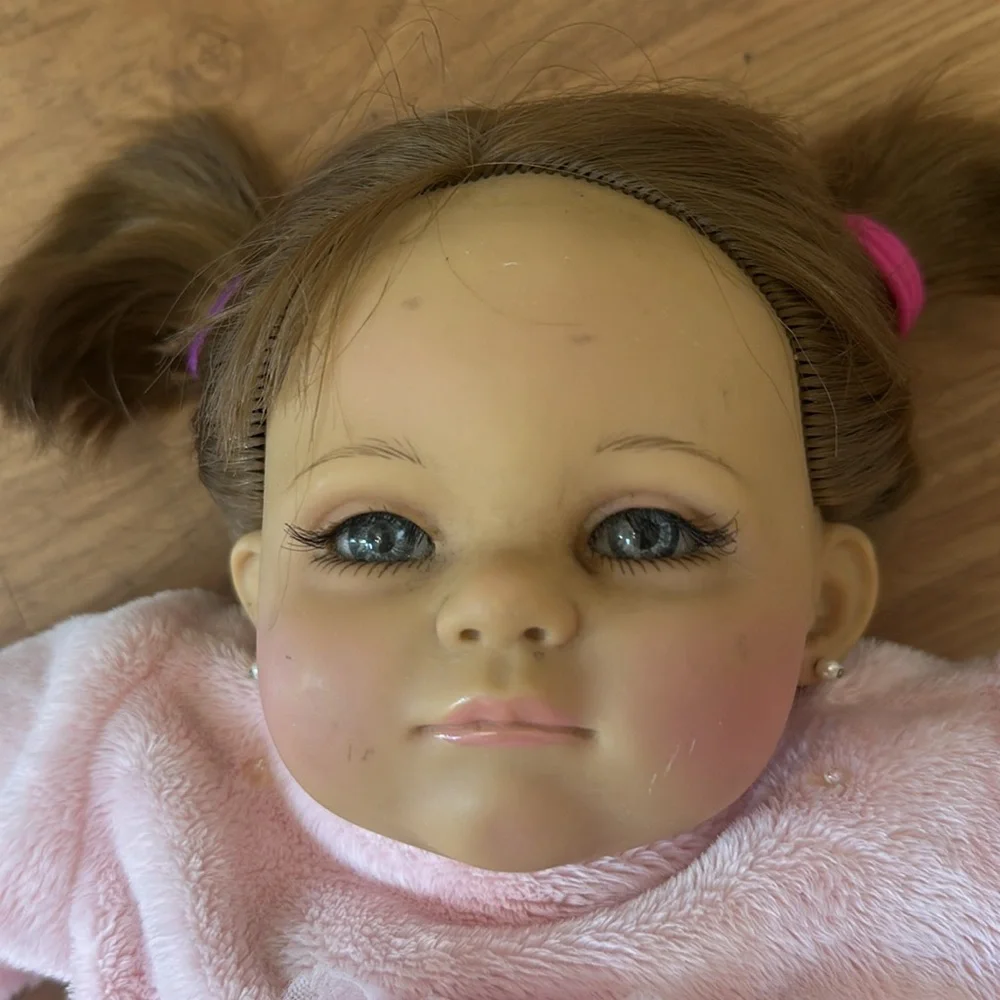 Vintage 2003 Candy Geli Soft Pink Plush Body Doll with White Pants